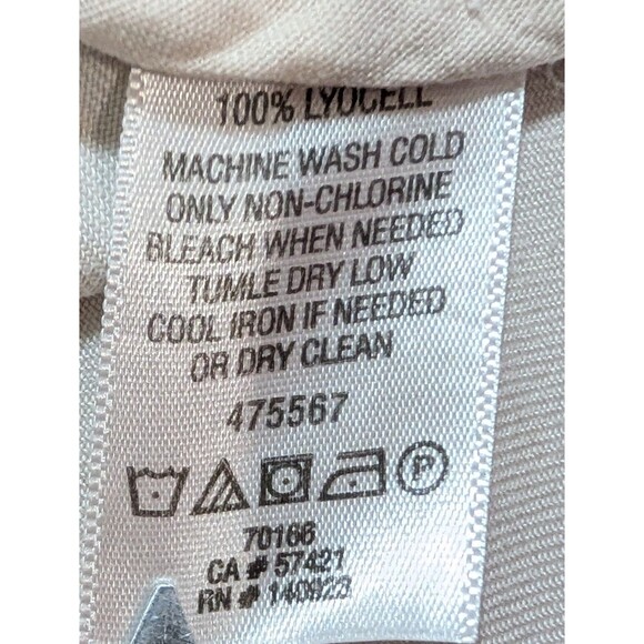 LOFT Women’s Utility Jacket L Beige Lyocell Drawstring Waist Pockets Lightweight - Picture 3 of 6